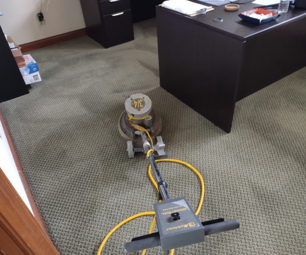 office carpet preperation for cleaning