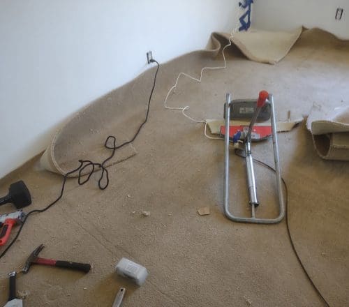 Stretching A Room With Added Wall Excess Carpet